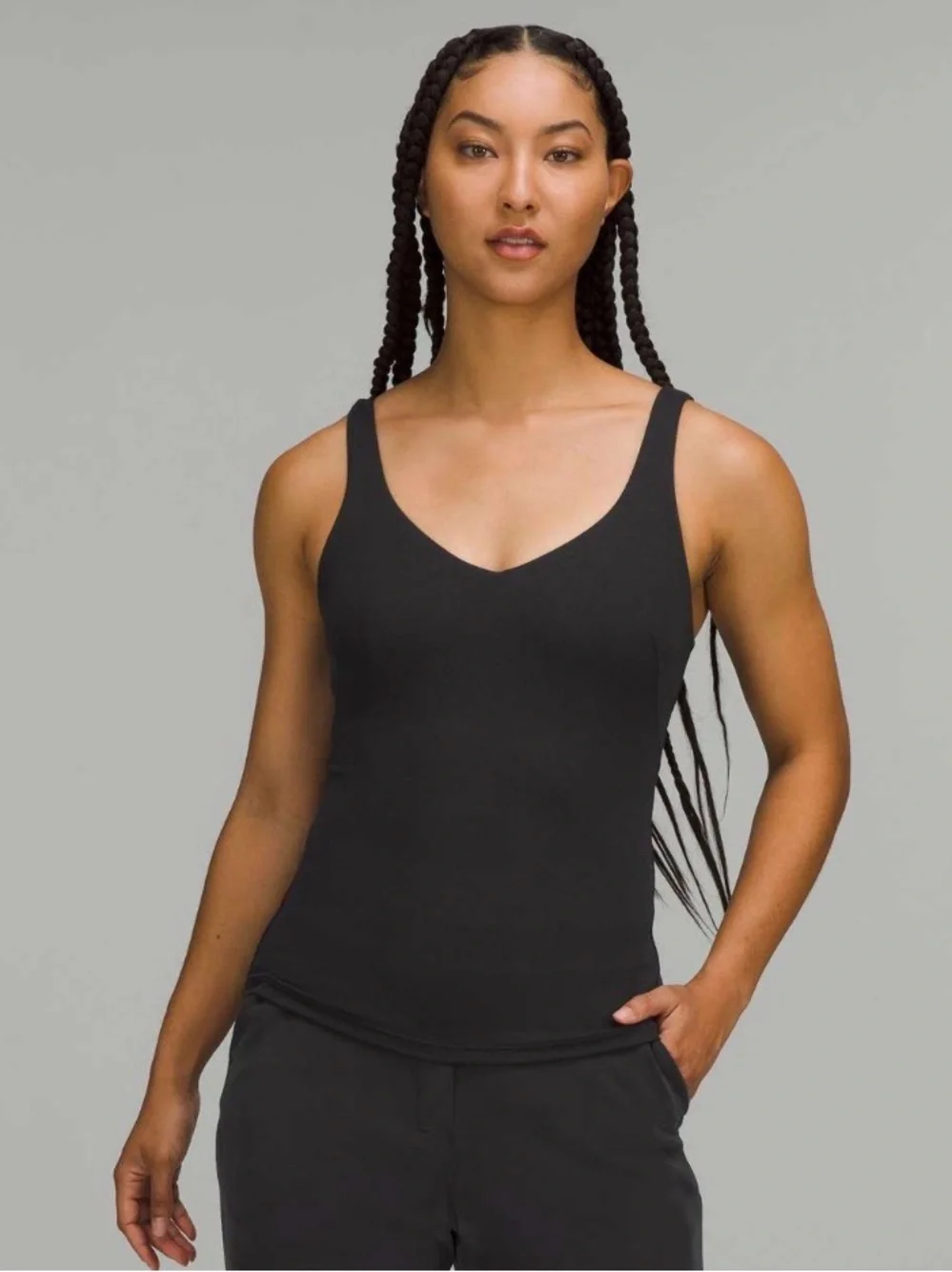 Lululemon Ribbed Micro-Modal Tank Top in Black Size M